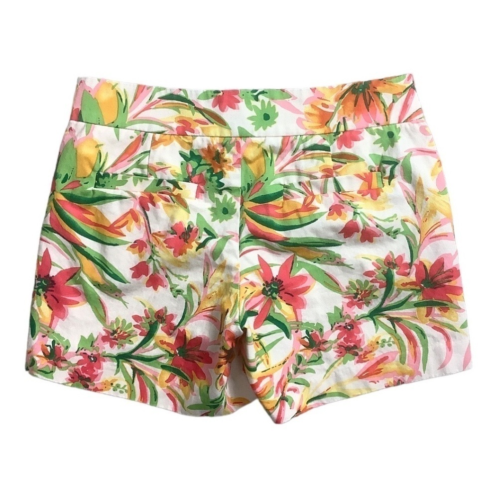 J. Crew Chino Shorts Side Zip Tropical Floral Pockets Size 0 - Picture 3 of 5